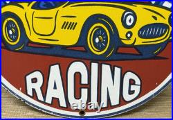 Vintage Stp Racing Porcelain Motor Oil Gas Sign Gas Station Metal Pump Plate Vintage Stp Racing Porcelain Motor Oil Gas Sign Gas Station Metal Pump Plate