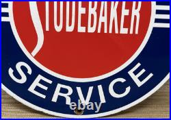 Vintage Studebaker Porcelain Service Sign Gas Station Pump Motor Oil Dealership Vintage Studebaker Porcelain Service Sign Gas Station Pump Motor Oil Dealership