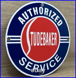 Vintage Studebaker Porcelain Service Sign Gas Station Pump Motor Oil Dealership Vintage Studebaker Porcelain Service Sign Gas Station Pump Motor Oil Dealership