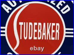 Vintage Studebaker Porcelain Service Sign Gas Station Pump Motor Oil Dealership Vintage Studebaker Porcelain Service Sign Gas Station Pump Motor Oil Dealership