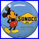 Vintage Sunoco Disney Mickey Mouse Porcelain Sign Pump Plate Gas Station Oil