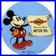 Vintage Sunoco Disney Mickey Mouse Porcelain Sign Pump Plate Gas Station Oil