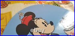 Vintage Sunoco Gasoline Porcelain Walt Disney Minnie Mouse Gas Oil Service Sign