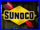 Vintage Sunoco Oil Gas Station Sign light up 4ft