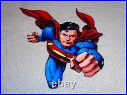 Vintage Superman Movie & Tv Show Die-cut Flying Super Man 12 Metal Gas Oil Sign
