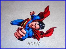 Vintage Superman Movie & Tv Show Die-cut Flying Super Man 12 Metal Gas Oil Sign