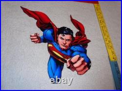 Vintage Superman Movie & Tv Show Die-cut Flying Super Man 12 Metal Gas Oil Sign