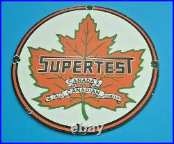 Vintage Supertest Gasoline Porcelain Gas Style Service Station Pump Plate Sign