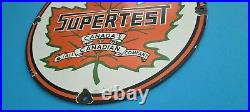 Vintage Supertest Gasoline Porcelain Gas Style Service Station Pump Plate Sign