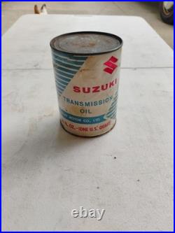 Vintage Suzuki Transmission Oil 32 Fl. Oz One U. S. Quart Unopened Can Full