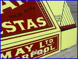 Vintage Swan Vestas Porcelain Sign Dealership Match Book Gas Oil