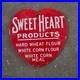Vintage Sweet Heart Products Old Us Gasoline Oil Gas Pump Enamel Porcelain Sign