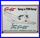 Vintage Swift Aircraft Co Porcelain Sign Gas Station Motor Oil Pump Plate Plane