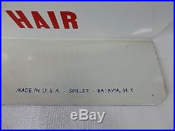 Vintage TRY NEW VAM OIL Barber Shop Double-sided Advertising Tin Metal Sign