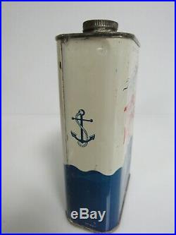 Vintage Temple Marine Outboard Motor Oil 1 Quart Can Original Nice SB093