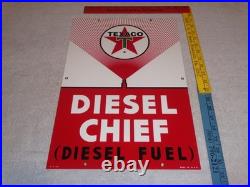 Vintage Texaco Diesel Chief Fuel Sprayer 18 Porcelain Metal Gasoline & Oil Sign Vintage Texaco Diesel Chief Fuel Sprayer 18 Porcelain Metal Gasoline & Oil Sign