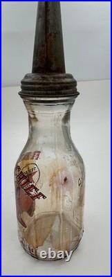 Vintage Texaco Fire Chief Oil Bottle Authentic