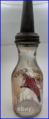 Vintage Texaco Fire Chief Oil Bottle Authentic