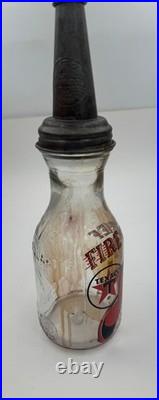 Vintage Texaco Fire Chief Oil Bottle Authentic