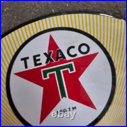 Vintage Texaco Fuel Chief 1 Old Us Gasoline Oil Gas Pump Enamel Porcelain Sign