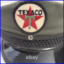 Vintage Texaco Gas Station Attendant Uniform Hat Advertising Oil Size 7 1/2