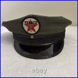 Vintage Texaco Gas Station Attendant Uniform Hat Advertising Oil Size 7 1/2