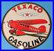 Vintage Texaco Gasoline Porcelain Motor Oil Service Station Pump Airplane Sign