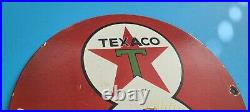Vintage Texaco Gasoline Porcelain Motor Oil Service Station Pump Ethyl Sign