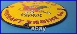 Vintage Texaco Gasoline Sign Gas Pump Plate Porcelain Muttley Cartoon Sign