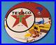 Vintage Texaco Gasoline Sign Red Star Road Runner Gas Pump Service Sign