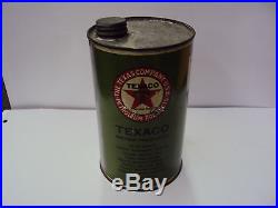 Vintage Texaco One Fourth Us Gallon Service Station Oil Can 729-y