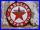 Vintage Texaco Porcelain Sign Motor Oil Gasoline Station Old Service Pump Plate