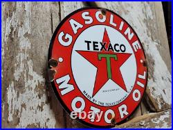 Vintage Texaco Porcelain Sign Motor Oil Gasoline Station Old Service Pump Plate Vintage Texaco Porcelain Sign Motor Oil Gasoline Station Old Service Pump Plate