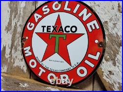 Vintage Texaco Porcelain Sign Motor Oil Gasoline Station Old Service Pump Plate Vintage Texaco Porcelain Sign Motor Oil Gasoline Station Old Service Pump Plate