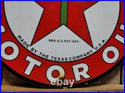 Vintage Texaco Porcelain Sign Motor Oil Gasoline Station Old Service Pump Plate Vintage Texaco Porcelain Sign Motor Oil Gasoline Station Old Service Pump Plate