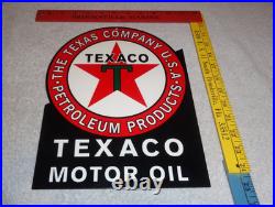 Vintage Texaco The Texas Company USA Petroleum Products Motor Oil Gasoline Sign