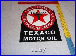 Vintage Texaco The Texas Company USA Petroleum Products Motor Oil Gasoline Sign