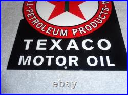 Vintage Texaco The Texas Company USA Petroleum Products Motor Oil Gasoline Sign