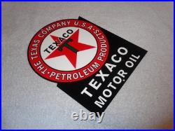 Vintage Texaco The Texas Company USA Petroleum Products Motor Oil Gasoline Sign