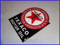 Vintage Texaco The Texas Company USA Petroleum Products Motor Oil Gasoline Sign