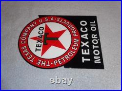 Vintage Texaco The Texas Company USA Petroleum Products Motor Oil Gasoline Sign