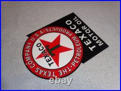 Vintage Texaco The Texas Company USA Petroleum Products Motor Oil Gasoline Sign