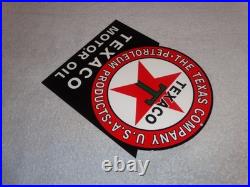 Vintage Texaco The Texas Company USA Petroleum Products Motor Oil Gasoline Sign