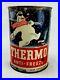 Vintage Thermo Anti-Freeze One Quart Motor Oil Can Metal 1940S Gas Station H/o