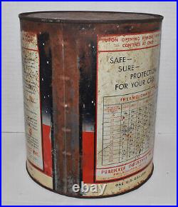 Vintage Thermo Snowman Anti Freeze One Gallon Gas Oil Advertising Can