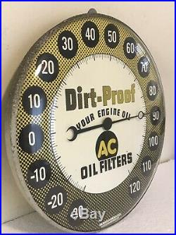 Vintage Thermometer Ac Oil Filter Dirt-proof 12 Inch Glass Face