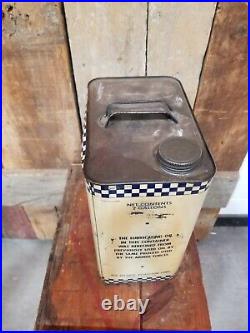 Vintage Thrifty 2 Gallon Motor Oil Can Scottish Graphics Inv#407