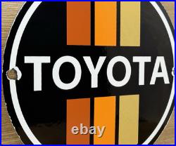Vintage Toyota Porcelain Sign Dealership Land Cruiser 4runner Tacoma Oil Gas Vintage Toyota Porcelain Sign Dealership Land Cruiser 4runner Tacoma Oil Gas