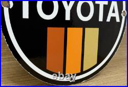 Vintage Toyota Porcelain Sign Dealership Land Cruiser 4runner Tacoma Oil Gas Vintage Toyota Porcelain Sign Dealership Land Cruiser 4runner Tacoma Oil Gas