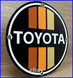 Vintage Toyota Porcelain Sign Dealership Land Cruiser 4runner Tacoma Oil Gas Vintage Toyota Porcelain Sign Dealership Land Cruiser 4runner Tacoma Oil Gas